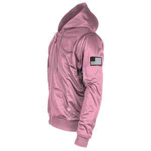 Light Pink Solid Ultra Protective Hoodie with Pads