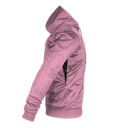Light Pink Solid Ultra Protective Hoodie with Pads