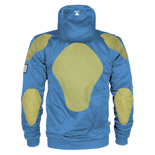Sky Blue Solid Ultra Protective Hoodie with Pads