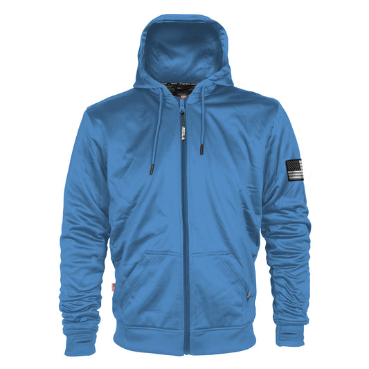Sky Blue Solid Ultra Protective Hoodie with Pads