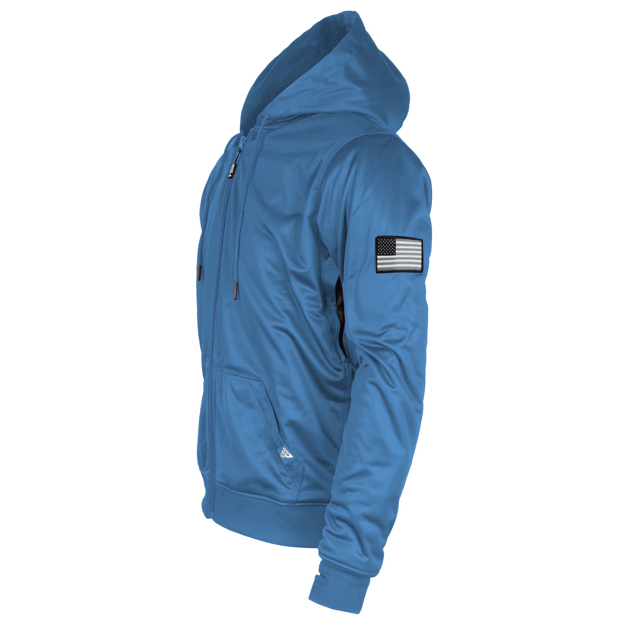 Sky Blue Solid Ultra Protective Hoodie with Pads