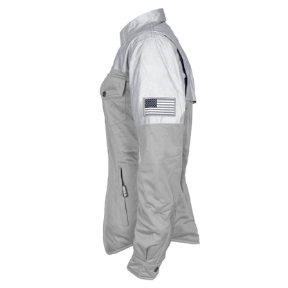 Ultra Reflective Shirt "Twilight Titanium" for Women - Gray and Silver with Pads