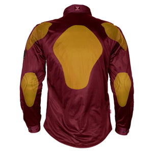 2023 Collection SALE Ultra Protective Shirt - Red Maroon Solid with Pads