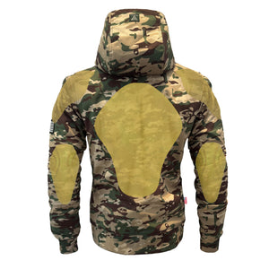 Protective SoftShell Unisex Camouflage Hoodie - “Delta Four” with Pads