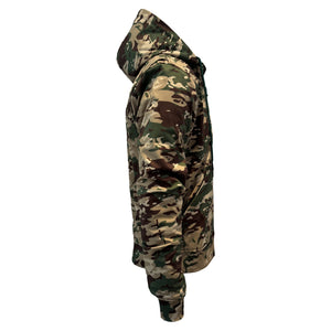 Protective SoftShell Unisex Camouflage Hoodie - “Delta Four” with Pads