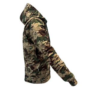 Protective SoftShell Unisex Camouflage Hoodie - “Delta Four” with Pads