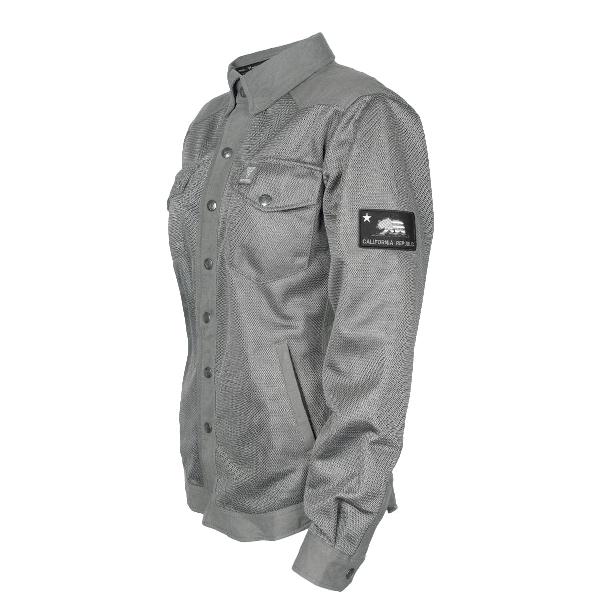 SALE Protective Summer Mesh Shirt for Women - Grey Solid with Pads