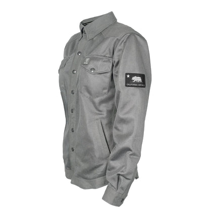 SALE Protective Summer Mesh Shirt for Women - Grey Solid with Pads