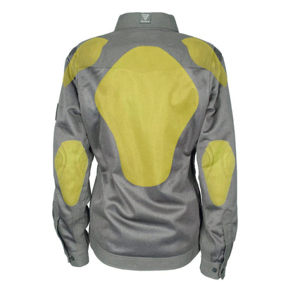 SALE Protective Summer Mesh Shirt for Women - Grey Solid with Pads