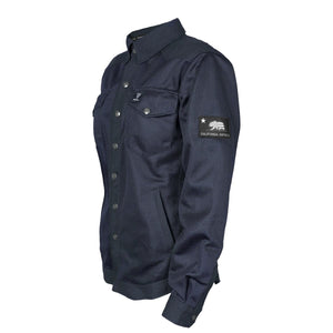 Protective Summer Mesh Shirt for Women - Navy Blue Solid