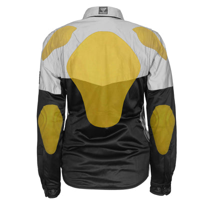 Ultra Reflective Shirt "Alloy Eclipse" for Women - Black and Silver with Pads