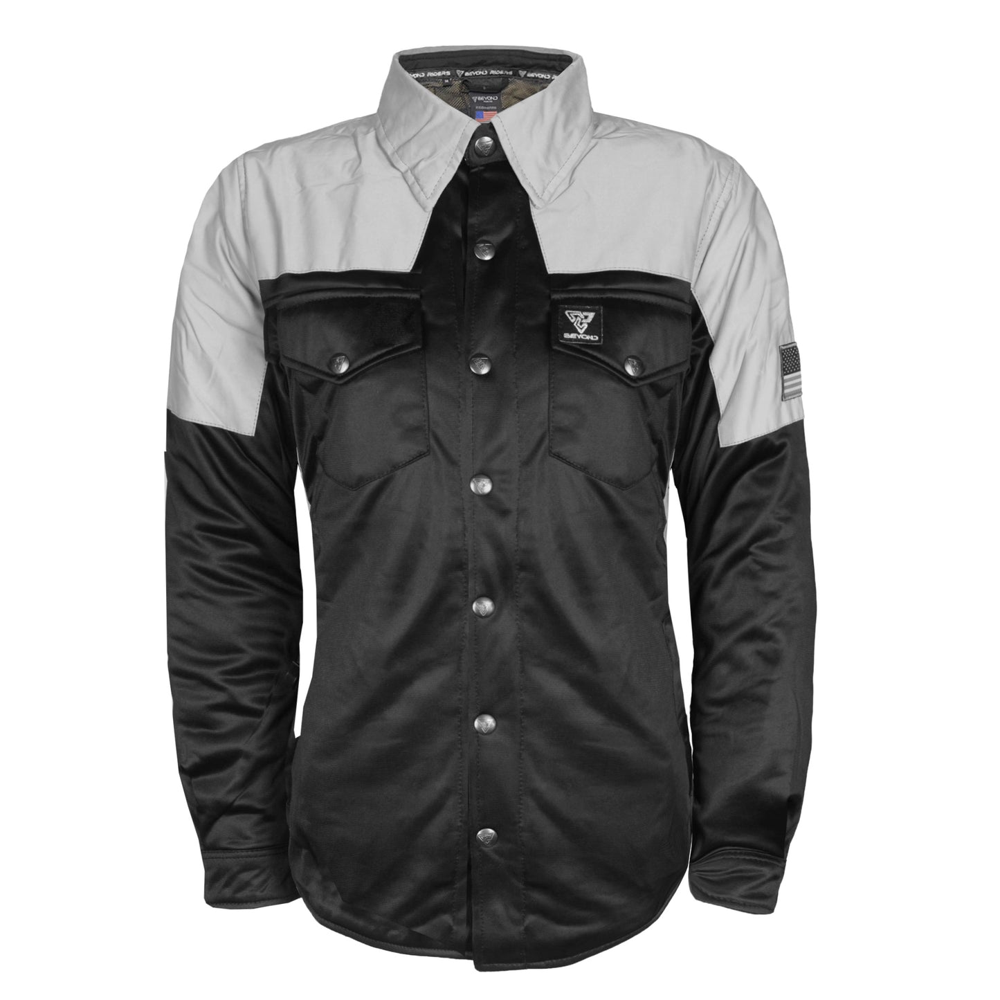 Ultra Reflective Shirt "Alloy Eclipse" for Women - Black and Silver with Pads