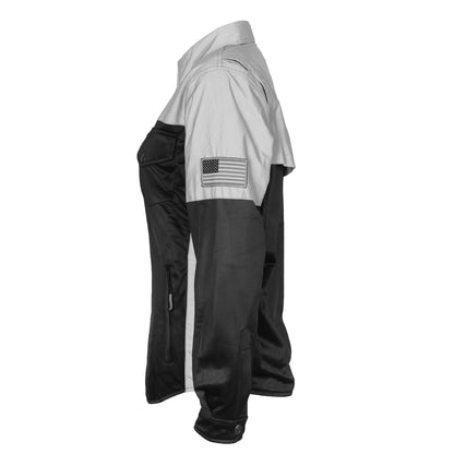 Ultra Reflective Shirt "Alloy Eclipse" for Women - Black and Silver with Pads