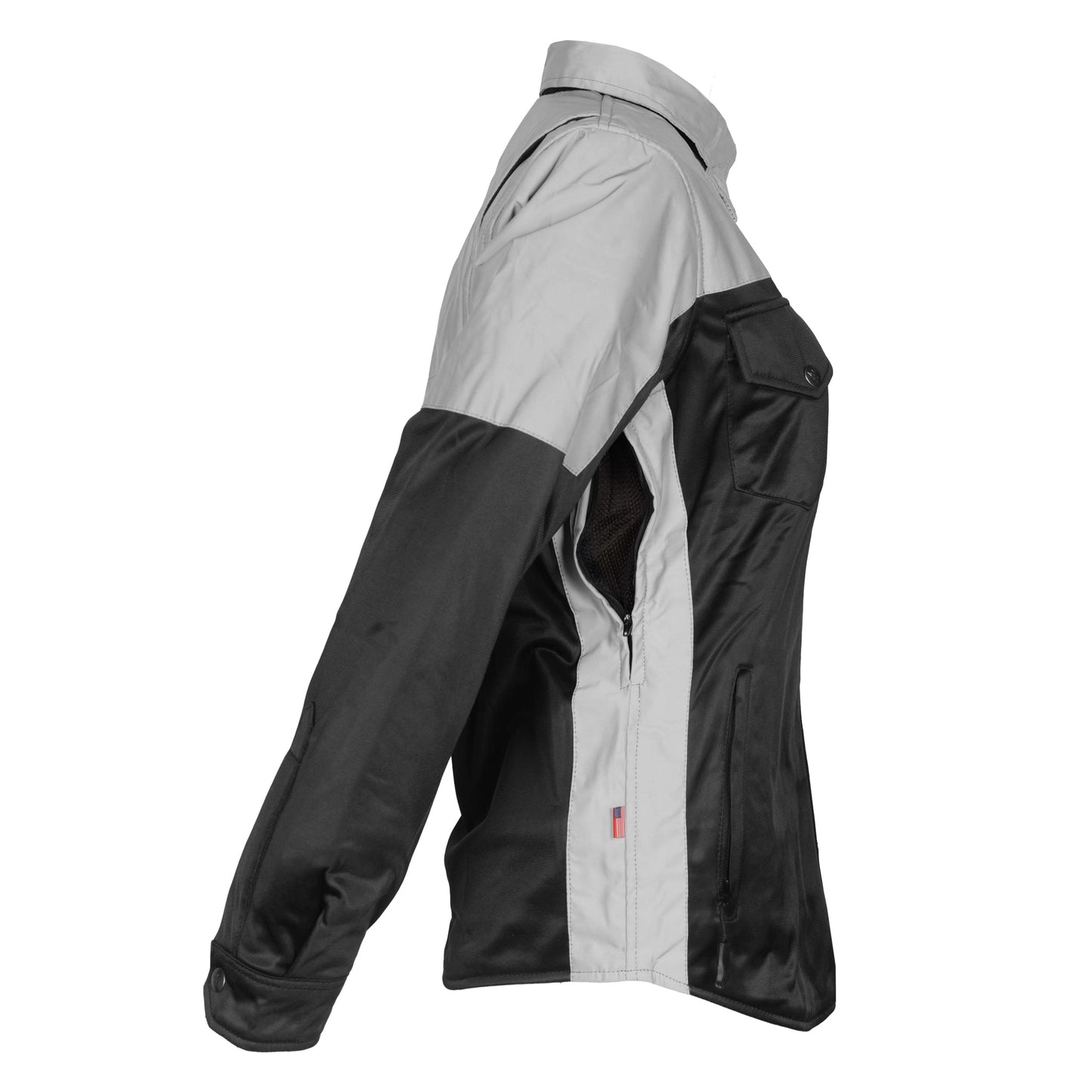 Ultra Reflective Shirt "Alloy Eclipse" for Women - Black and Silver with Pads