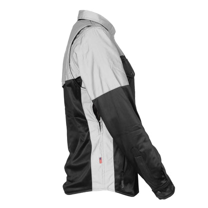 Ultra Reflective Shirt "Alloy Eclipse" for Women - Black and Silver with Pads