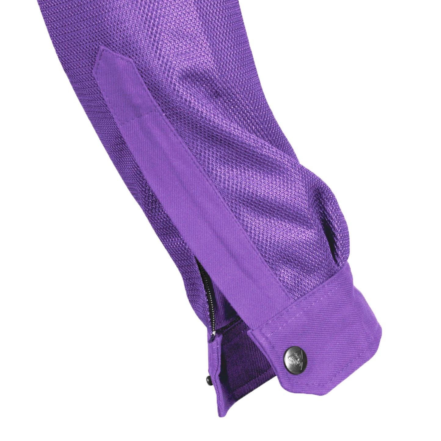 Protective Summer Mesh Shirt for Women - Purple Solid with Pads