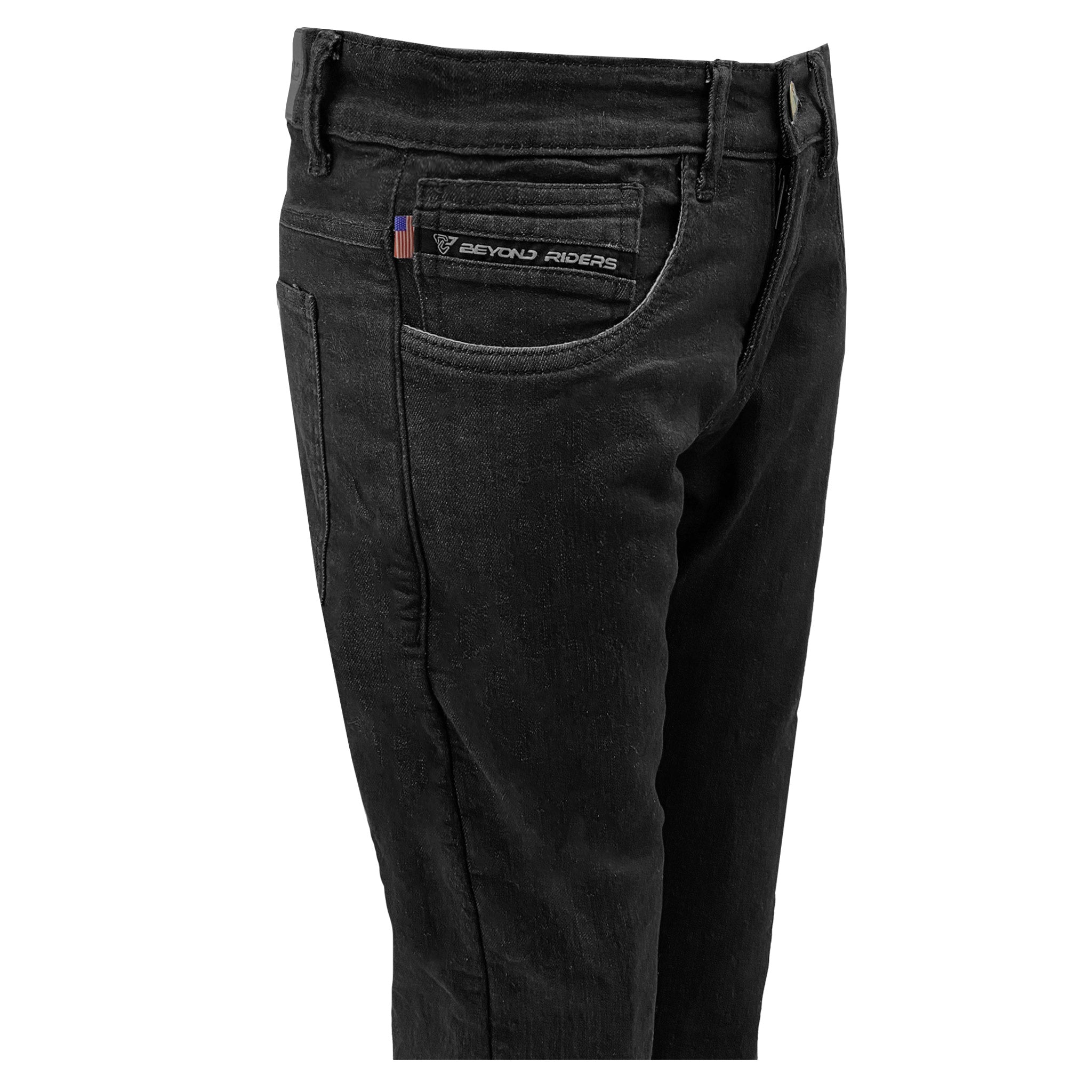 Women's-Black-Jeans-Straight-Fit-Side