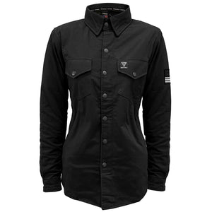 black-solid-canvas-jacket-for-women-front