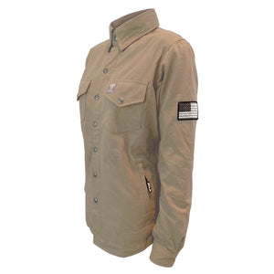 Protective Canvas Jacket for Women - Camel with Pads