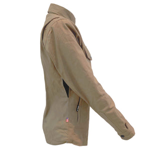 Protective Canvas Jacket for Women - Camel with Pads