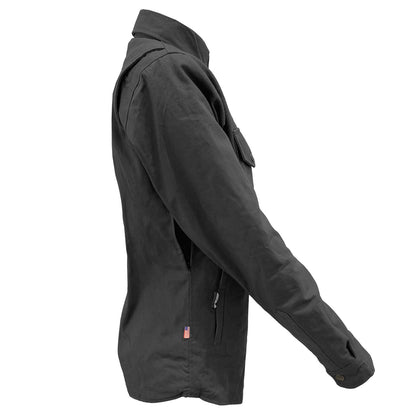 Protective Canvas Jacket for Women - Dark Grey with Pads