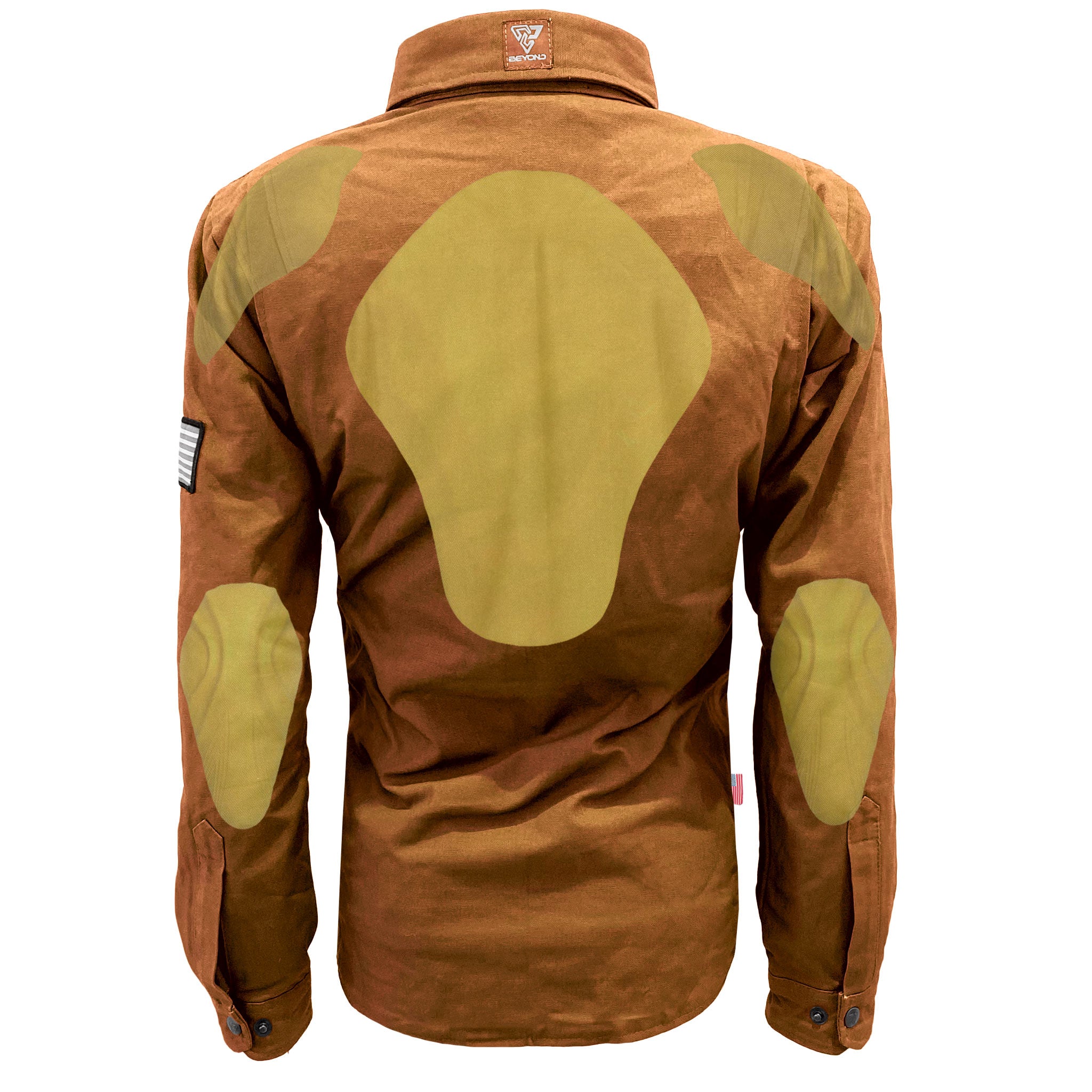 Protective Canvas Jacket for Women - Light Brown with Pads