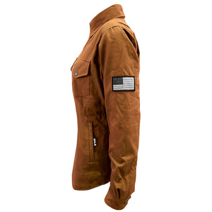 women's-canvas-light-brown-solid-jacket-on-the-left-side