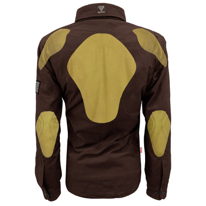 Protective Canvas Jacket for Women - Dark Brown with Pads