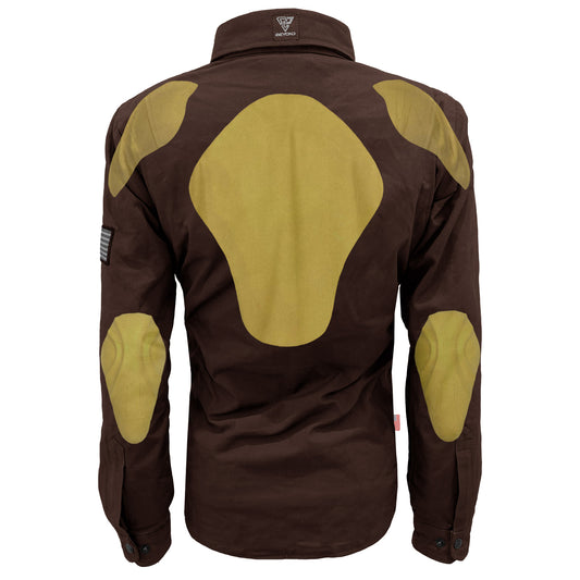 Protective Canvas Jacket for Women - Dark Brown with Pads