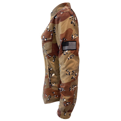 Protective Camouflage Shirt for Women "Dagger Two" - Desert Color with Pads