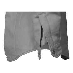 Protective Flannel Shirt for Women - Grey Solid with Pads