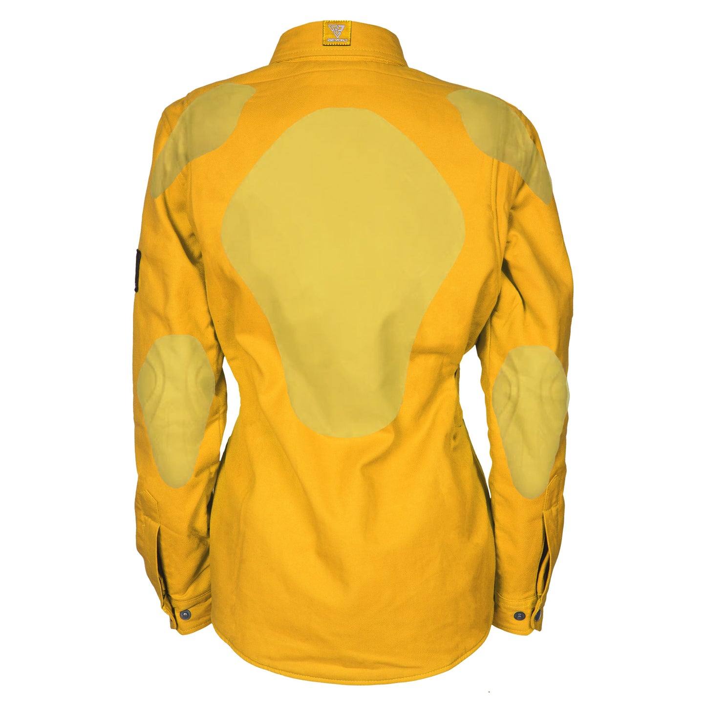 Protective Flannel Shirt for Women - Yellow Solid with Pads