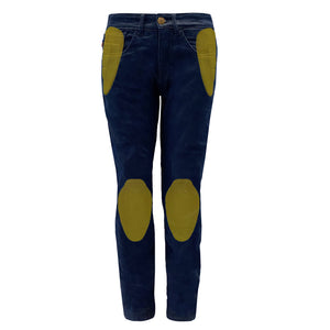 Bue-Indigo-Straight-Fit-Women's-Jeans-With-Pads-Front