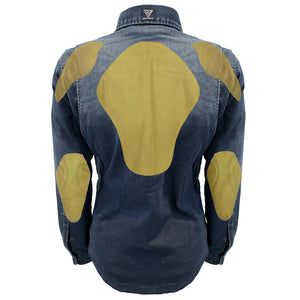 Protective Jeans Jacket for Women - Faded Blue with Pads