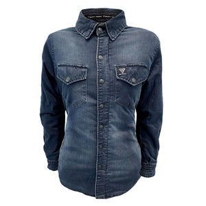Protective Jeans Jacket for Women - Faded Blue