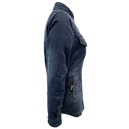 SALE Protective Jeans Jacket for Women - Faded Blue with Pads