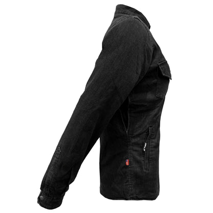 Protective Jeans Jacket for Women - Black with Pads