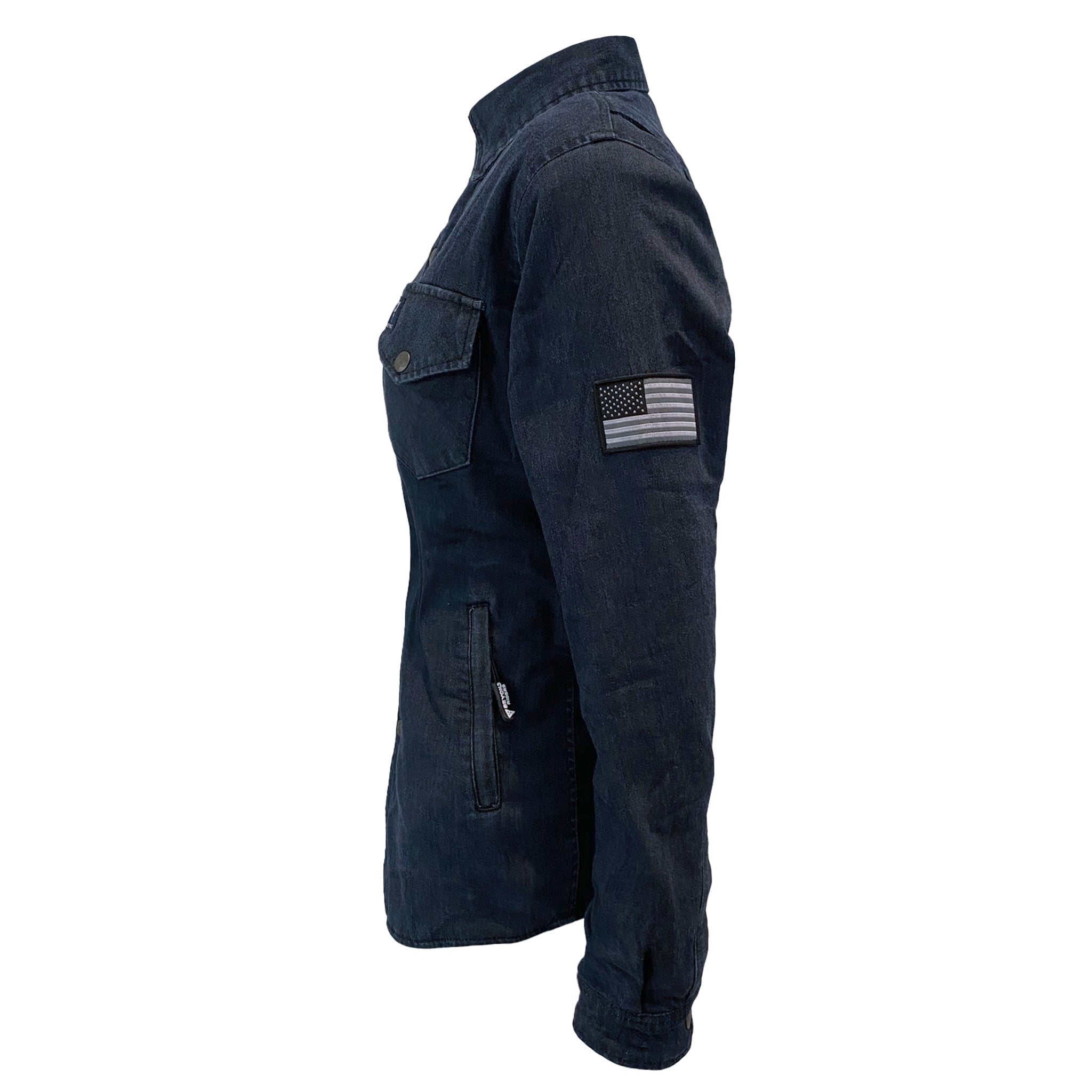 SALE Protective Jeans Jacket for Women - Indigo Blue with Pads
