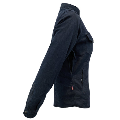 Protective Jeans Jacket for Women - Indigo Blue with Pads