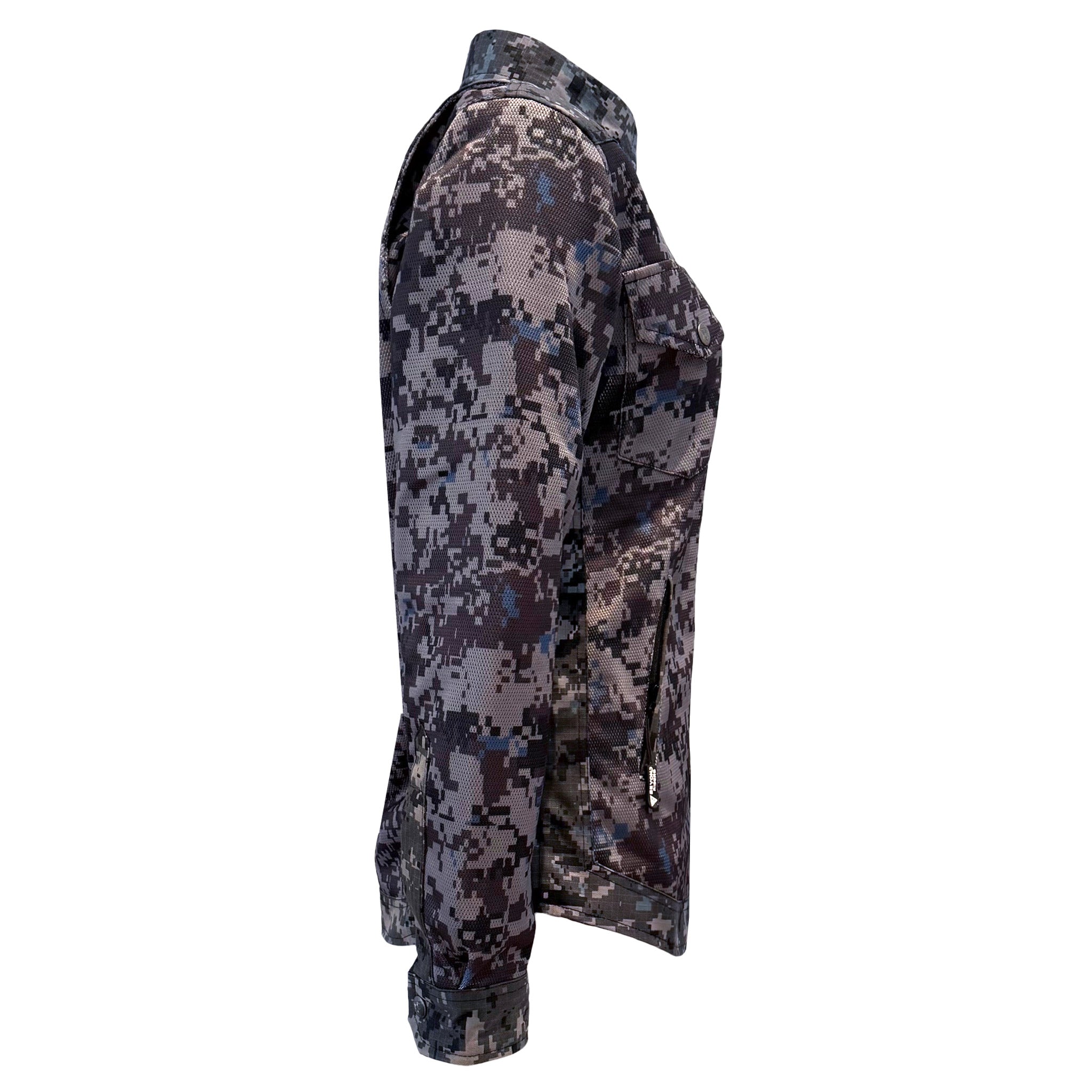 Summer Protective Camouflage Mesh Shirt "Devil Six" for Women - with Pads