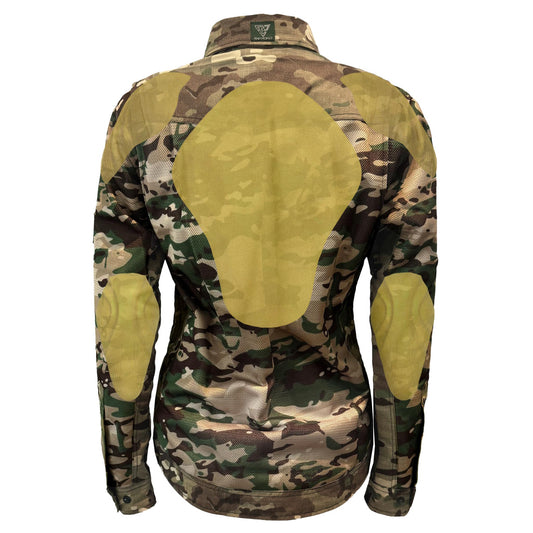 Summer Protective Camouflage Mesh Shirt "Delta Four" for Women - with Pads