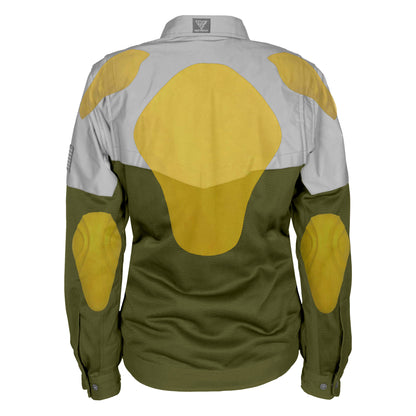 Summer Mesh Reflective Shirt Army Green Eclipse for Women - with Pads
