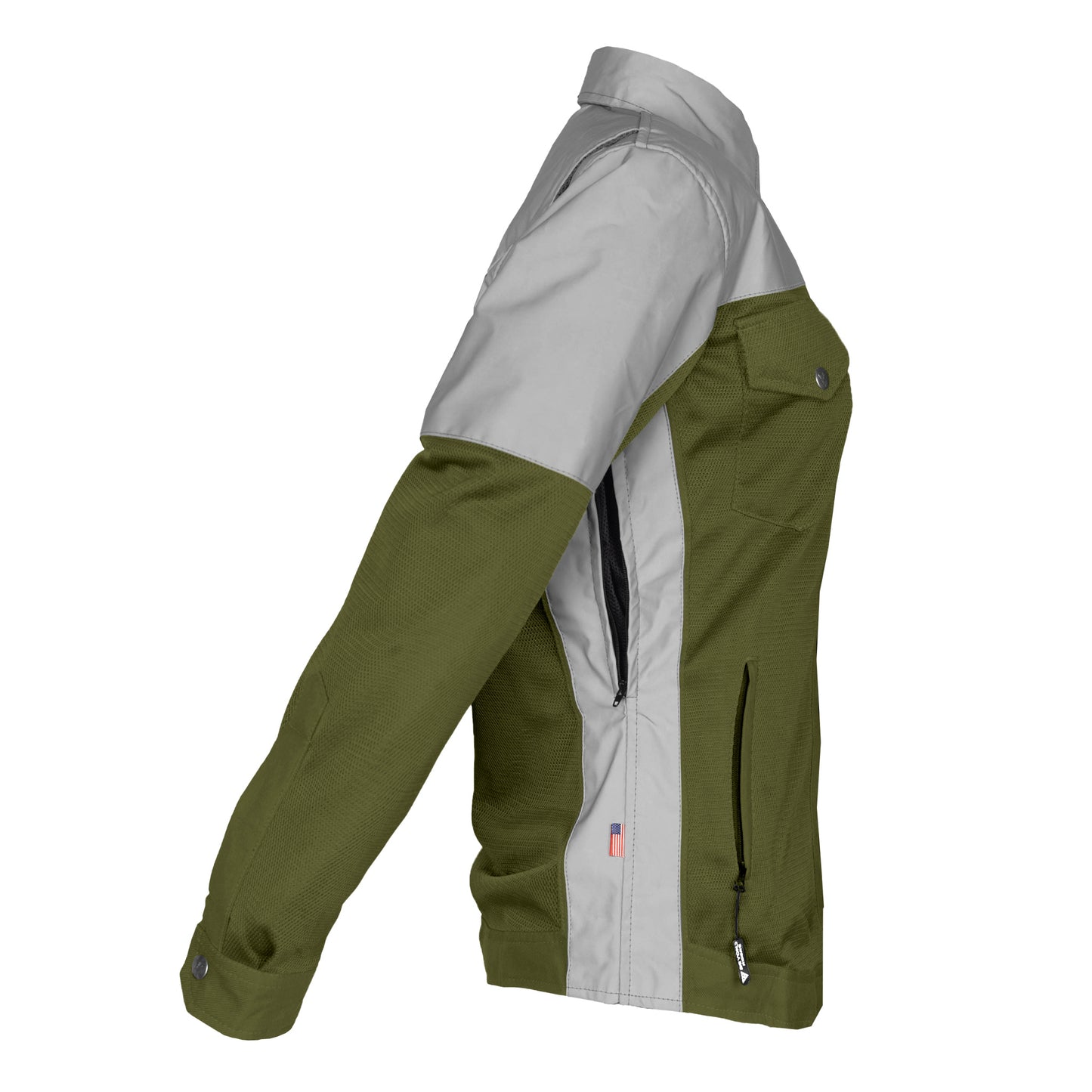 Summer Mesh Reflective Shirt Army Green Eclipse for Women - with Pads