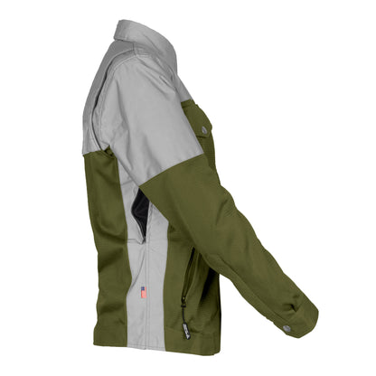 Summer Mesh Reflective Shirt Army Green Eclipse for Women - with Pads