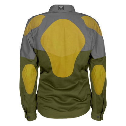 Summer Mesh Reflective Shirt Army Green Nebula for Women - with Pads