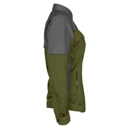 Summer Mesh Reflective Shirt Army Green Nebula for Women - with Pads