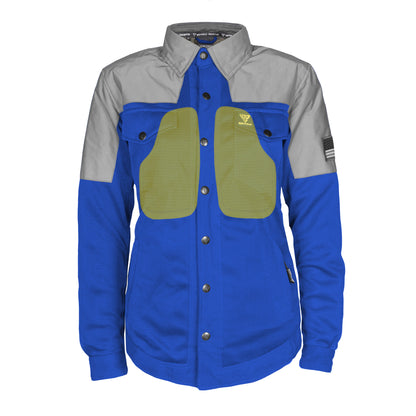 Summer Mesh Reflective Shirt Blue Eclipse for Women - with Pads