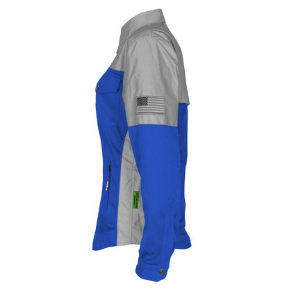 Summer Mesh Reflective Shirt Blue Eclipse for Women - with Pads