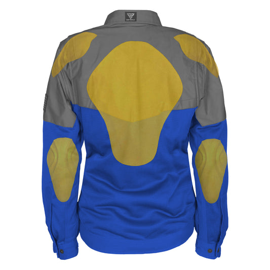 Summer Mesh Reflective Shirt Blue Nebula for Women - with Pads