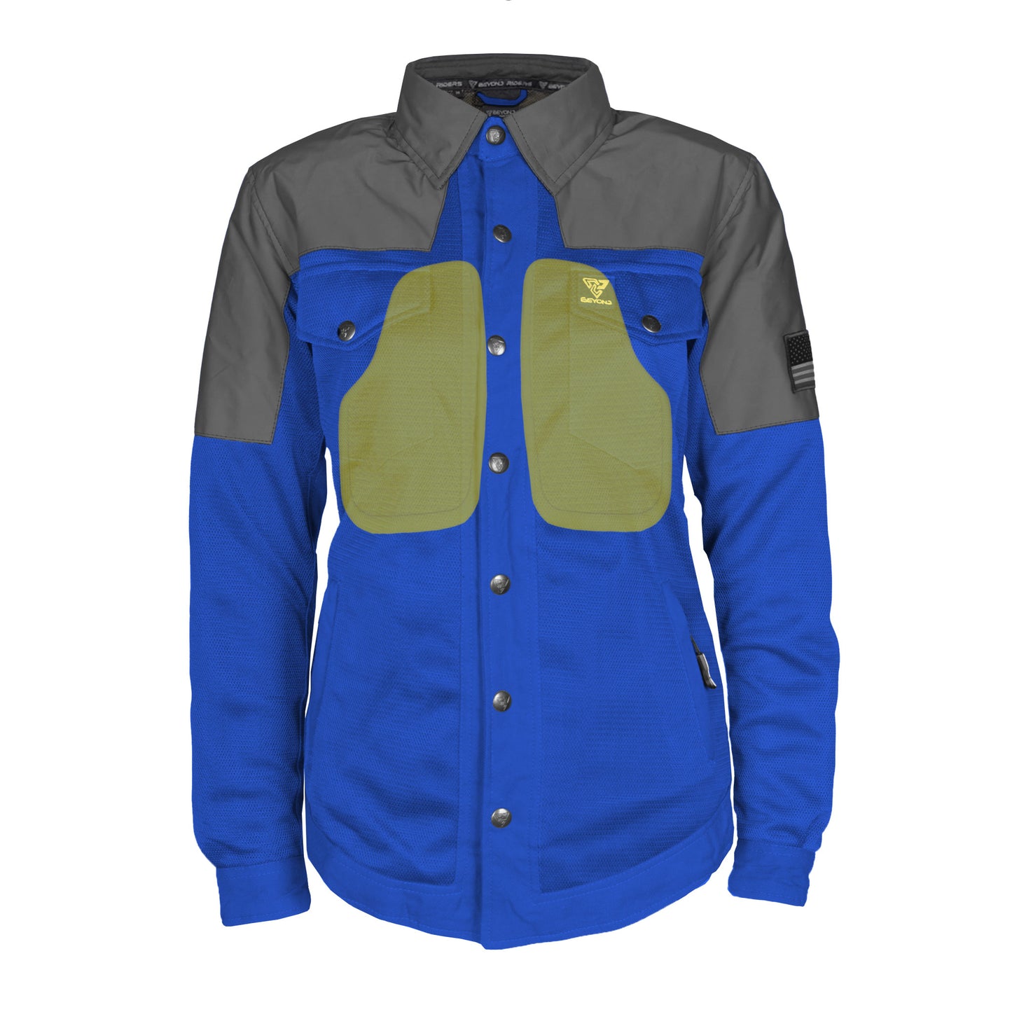 Summer Mesh Reflective Shirt Blue Nebula for Women - with Pads